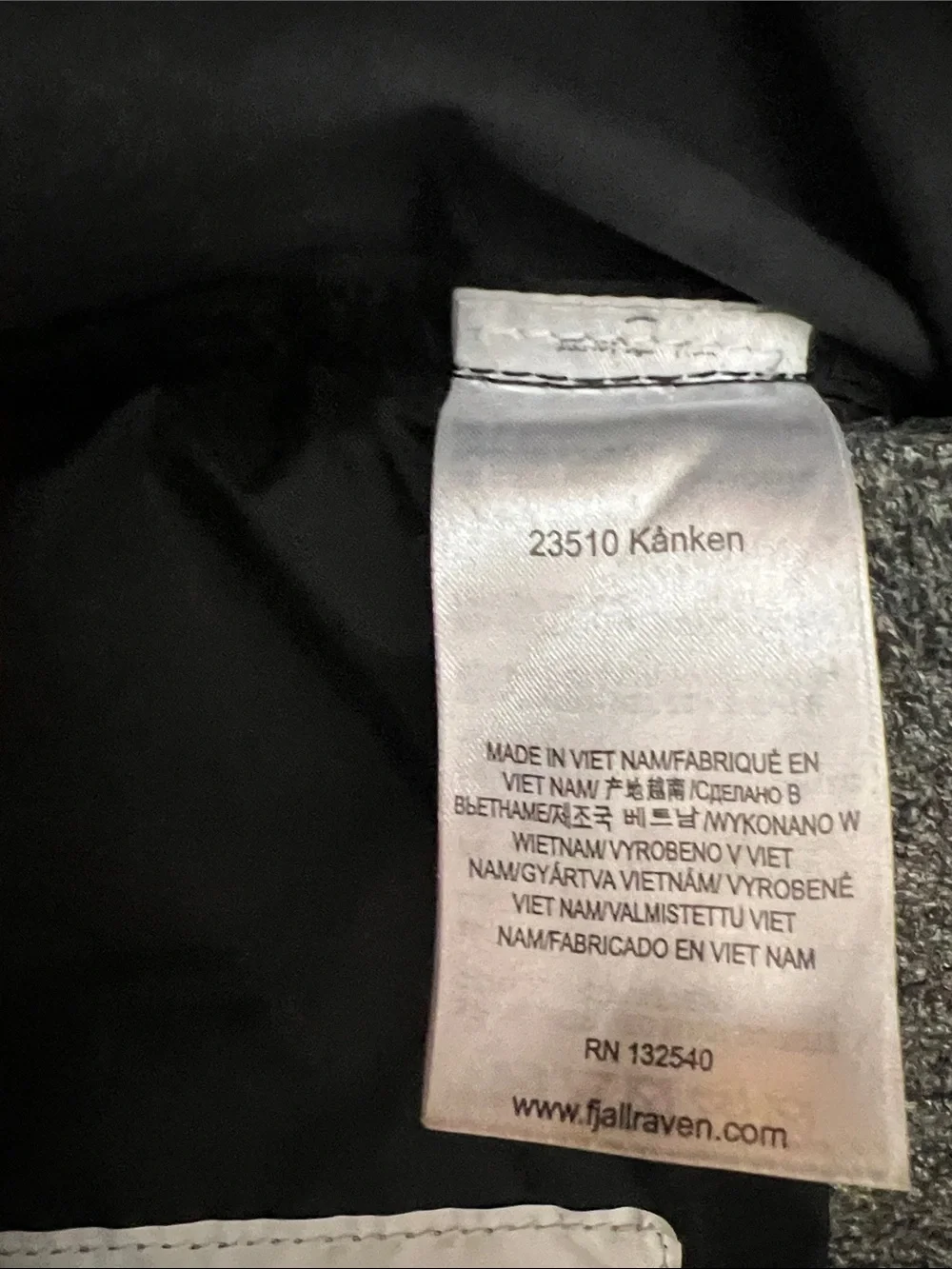 Fjallraven Kånken Black Backpack with Red Logo